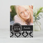 MEESTAL FOTO-AFSTUDEERDER INVITE | ZWARTE WITTE DA KAART (Staand voorkant)