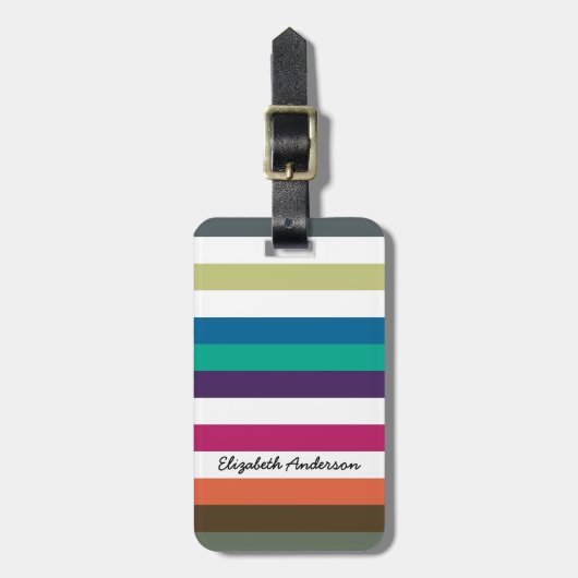 Meestal gebold regenbooggrote horizontale strepen  bagagelabel (Voorkant verticaal)