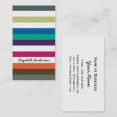 Meestal gebold regenbooggrote horizontale strepen visitekaartje (Voorkant / Achterkant)