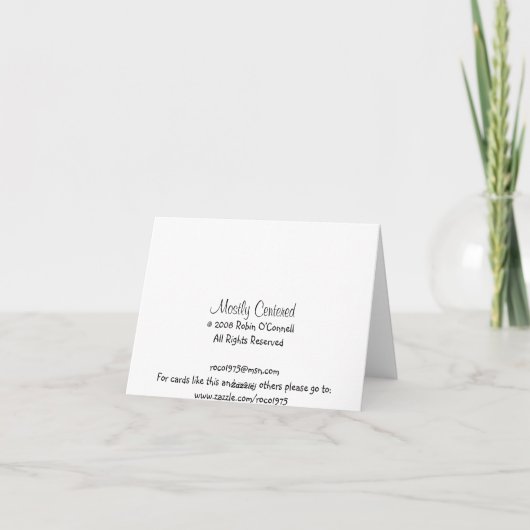 Meestal gecentreerd kaart (Achterkant)