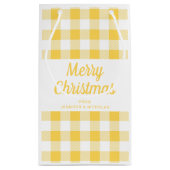 Meestal geel kerstfeest klein cadeauzakje (Achterkant)