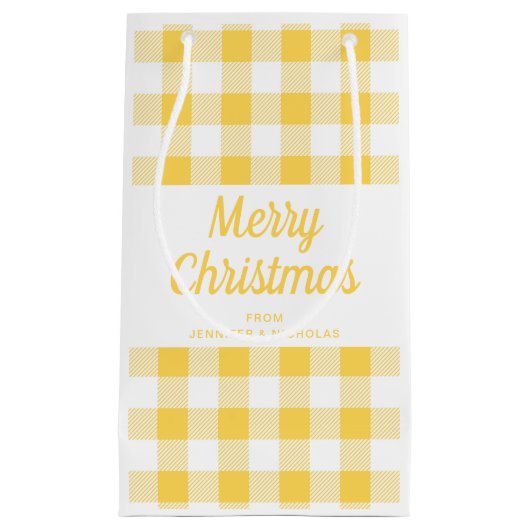 Meestal geel kerstfeest klein cadeauzakje (Voorkant)