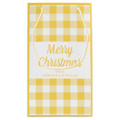 Meestal geel kerstfeest klein cadeauzakje (Achterkant)