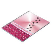 Meestal Gepersonaliseerd u Dog Paw Print en Glitte Notitieboek (Linkerzijde)