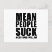 Meestal is het klote volk briefkaart (Voorkant)