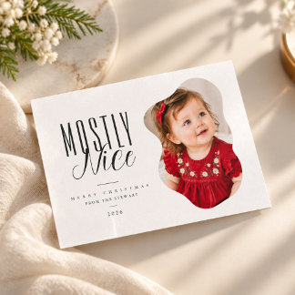 Meestal Leuk Organische Vorm Baby Kerstmis Feestdagenkaart