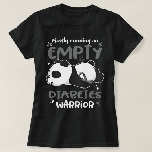 Meestal lopen op lege diabetici Warrior T-shirt (Design voorkant)