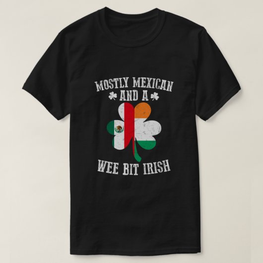 Meestal Mexican Wee Irish Mexico Funny St Patri T-shirt (Design voorkant)