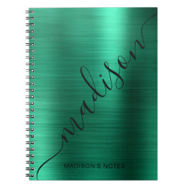 Meestal moderne groene monogram handtekening notitieboek
