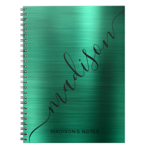 Meestal moderne groene monogram handtekening notitieboek