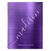 Meestal moderne Paarse monogram handtekening Notitieboek (Voorkant)