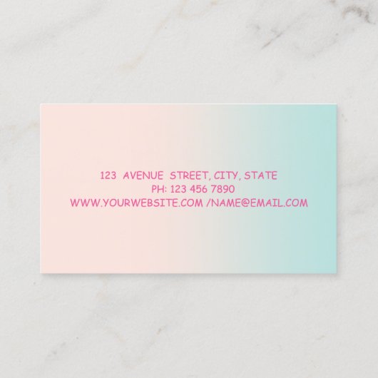 Meestal moderne professionele lippen visitekaartje (Achterkant)