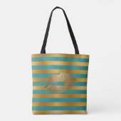 Meestal moderne Stripes, lips van glitterij, speci Tote Bag (Achterkant)