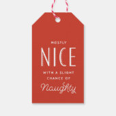 Meestal mooie rode streep kerstcadeau Label Cadeaulabel (Achterkant)