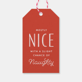 Meestal mooie rode streep kerstcadeau Label Cadeaulabel