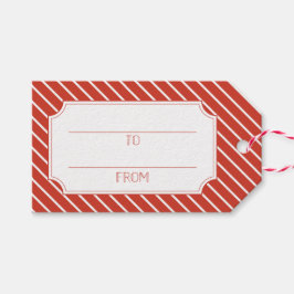 Meestal mooie rode streep kerstcadeau Label Cadeaulabel