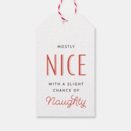 Meestal mooie rode streep kerstcadeau Label Cadeaulabel