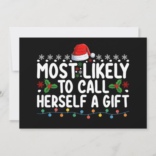 Meestal noemt ze zichzelf een kerstcadeau kaart (Voorkant)