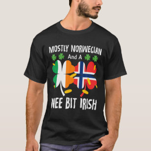 Meestal Noors en een beetje Iers St Patricks D T-shirt