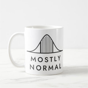 Meestal Normale Belcurve Statistiek Humor Koffiemok