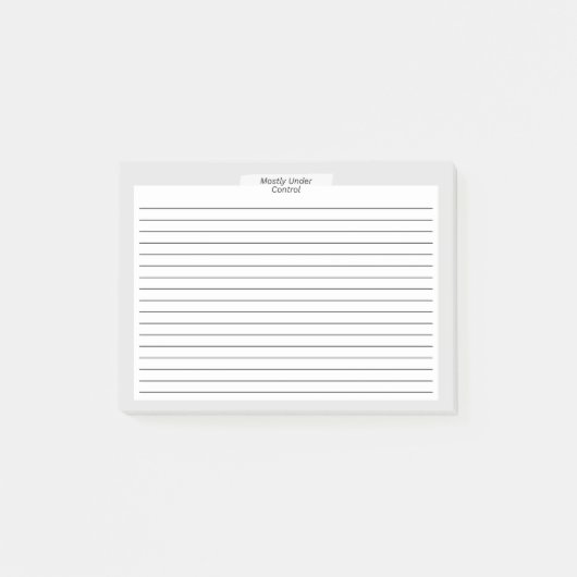 Meestal Onder Controle | Grappig Kantoor Humor Cad Post-it® Notes (Voorkant)