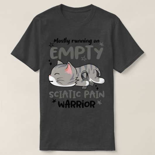 Meestal op Empty Sciatic Pain Warrior1 T-shirt (Design voorkant)