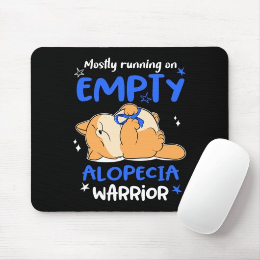 Meestal op lege Alopecia Warrior Muismat (Met muis)