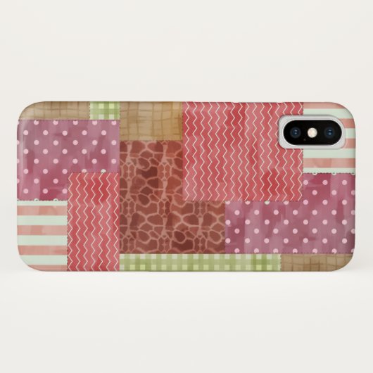 Meestal patchwork-landstijl kantelblokpatroon Case-Mate iPhone case (Achterkant (horizontaal))
