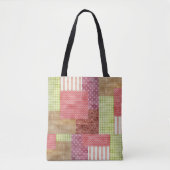 Meestal patchwork-landstijl kantelblokpatroon tote bag (Voorkant)