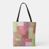 Meestal patchwork-landstijl kantelblokpatroon tote bag (Achterkant)