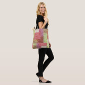 Meestal patchwork-landstijl kantelblokpatroon tote bag (Op model)