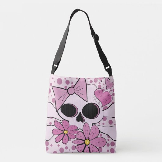 Meestal Punk schedel Crossbody Tas (Achterkant)