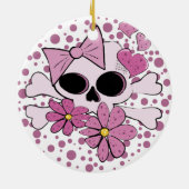 Meestal Punk schedel Keramisch Ornament (Achterkant)