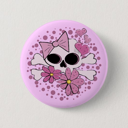 Meestal Punk schedel Ronde Button 5,7 Cm (Voorkant)