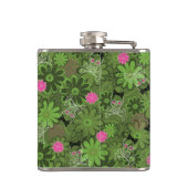 Meestal Punk Skulls op de achtergrond van de Vloer Heupfles (Achterkant)