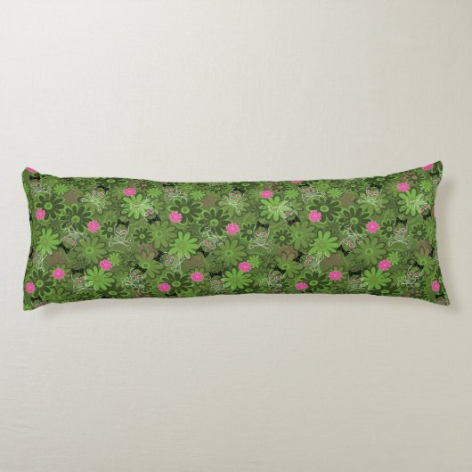 Meestal Punk Skulls op de achtergrond van de Vloer Lichaamskussen (Achterkant)