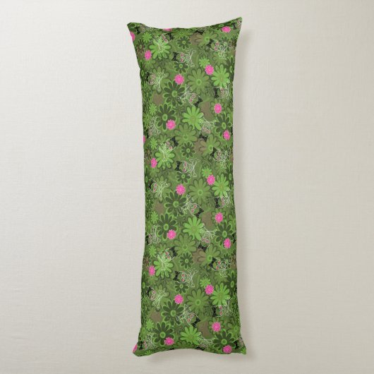 Meestal Punk Skulls op de achtergrond van de Vloer Lichaamskussen (Achterkant (Verticaal))