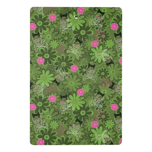 Meestal Punk Skulls op de achtergrond van de Vloer Mini Klembord (Achterkant)