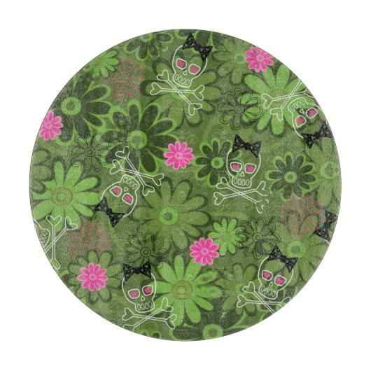 Meestal Punk Skulls op de achtergrond van de Vloer Snijplank (Voorkant)