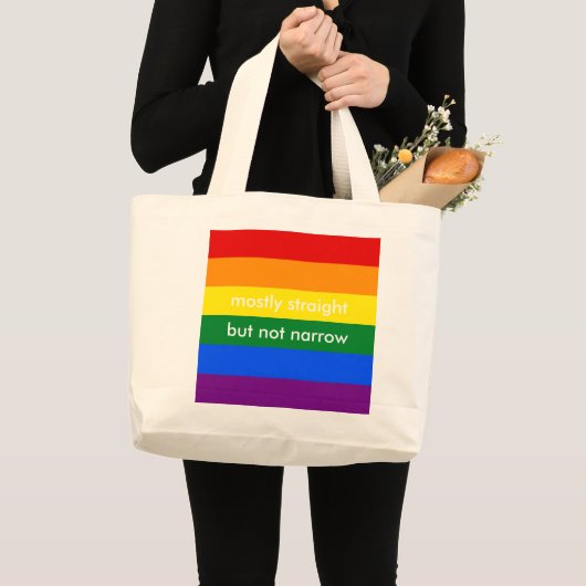 Meestal recht, maar niet lullig, alleen grote tote bag (Voorkant (product))