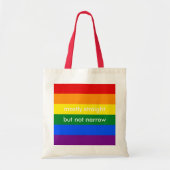 Meestal recht, maar niet lullig, alleen tote bag (Voorkant)
