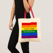 Meestal recht, maar niet lullig lGBT-ally regenboo Tote Bag (Voorkant (product))