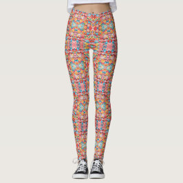 Meestal roze bloemmotief ontwerp leggings
