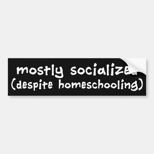 Meestal sociaal bumpersticker (Voorkant)