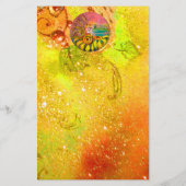 MEESTAL VAN DE Gele Rode bruine ZONLOWERS Briefpapier (Achterkant)