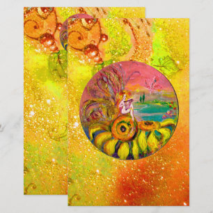 MEESTAL VAN DE Gele Rode bruine ZONLOWERS Briefpapier