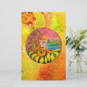 MEESTAL VAN DE Gele Rode bruine ZONLOWERS Briefpapier (Staand voorkant)