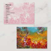 MEESTAL VAN DE RODE VLOEREN Roze Florale Fantassie Visitekaartje (Voorkant / Achterkant)