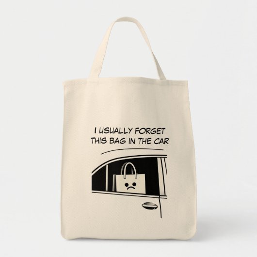 Meestal vergeet ik deze tas in de auto - Sad Bag (Voorkant)
