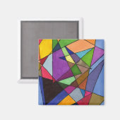"Meestal werkt" Abstract Art Magnet (Voorkant / Achterkant)